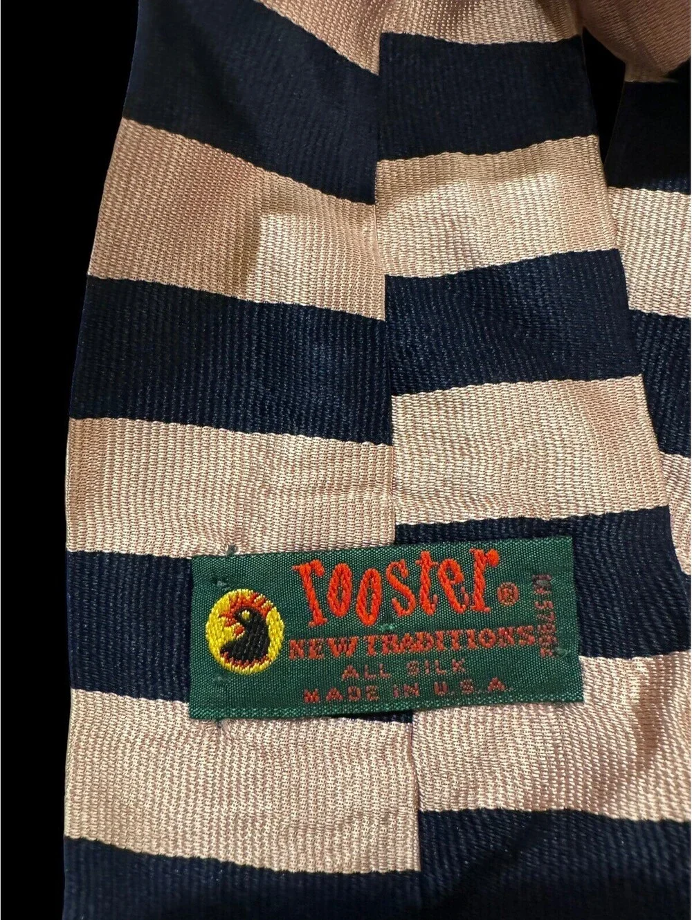 Men’s Vintage Rooster New Traditions Silk Tie Made In USA